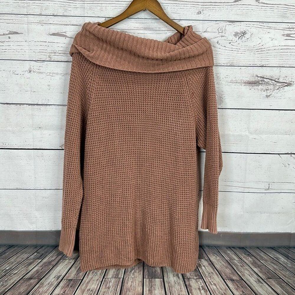 Paper‎ Label Sweater Womens XL Pink Chunky Knit Organic Cotton Oversized Relaxed